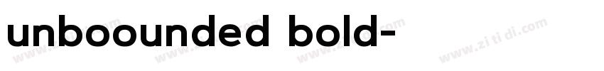 unboounded bold字体转换